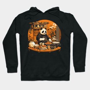 Panda Food Passion: Cuddly Charm Ramen Panda Feast Mode: Culinary Cuteness Hoodie